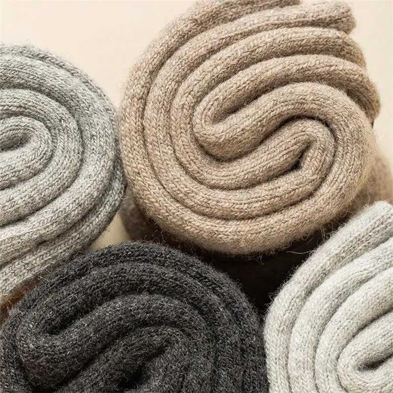 2Pairs/Mens Socks Super Thick Wool High Quality Merino Wool Socks Business Fall Winter Comfortable Mid-leg Socks Large Size MenXJ241019