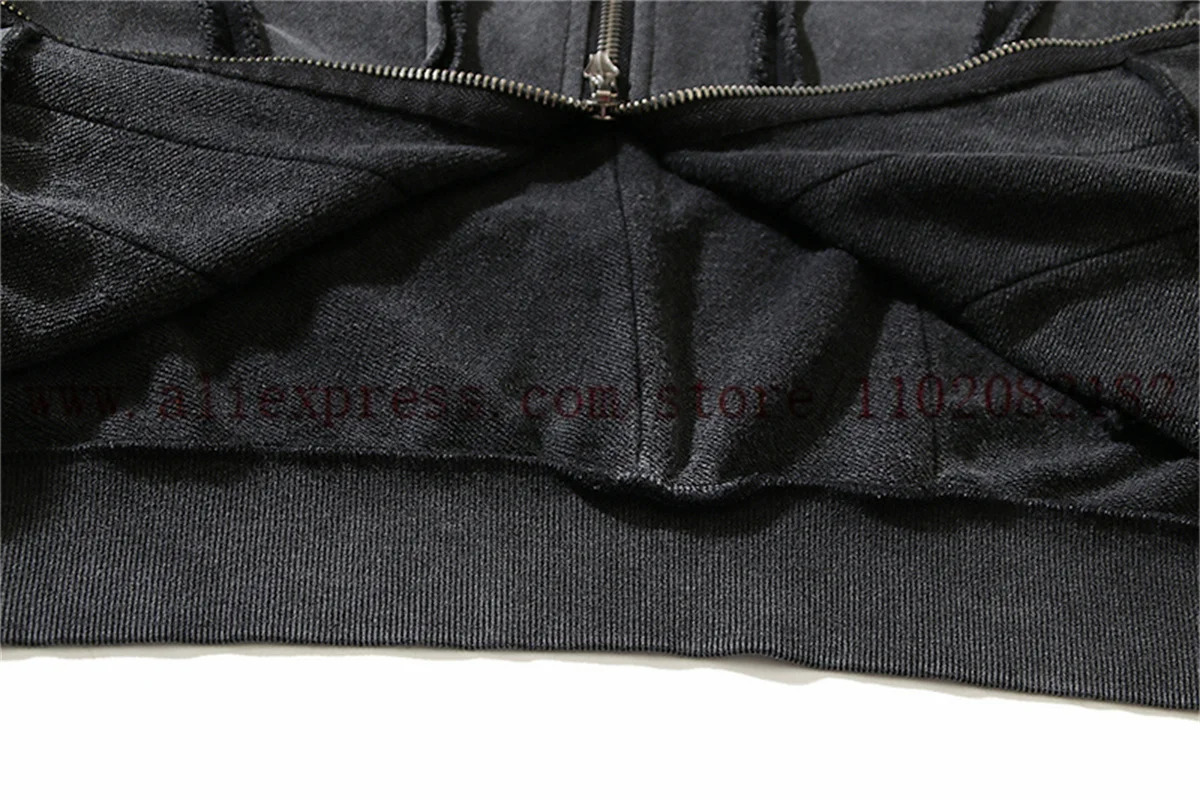 Washed THUG CLUB Zippered Hoodie Men Women High Quality Hooded Cardigan Short Sportswear Jacket 241019