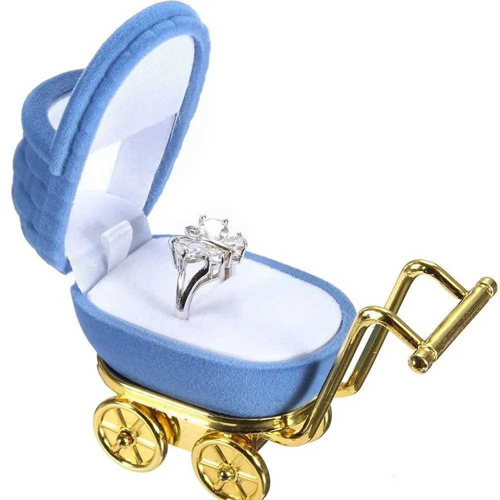 Portable Fashion Necklace Box Storage Box Gift Box Jewelry Display Stand Velvet Handcart Ring Box W241019