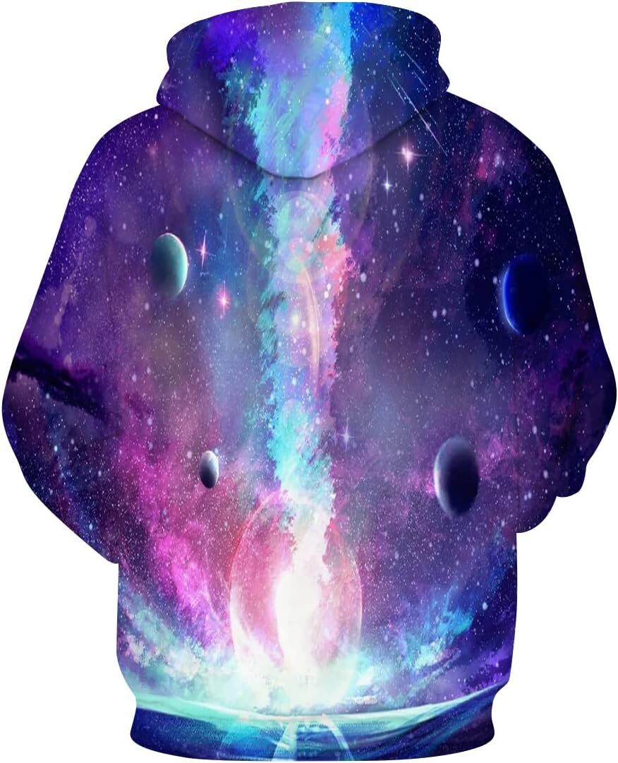 Hoodie for Mens Womens Unisex Trippy Hoodie Novelty Printed Star Galaxy Sweatshirt Hoodie Graphic Hoodies sweatshirt Pullover Long Sleeve breathable