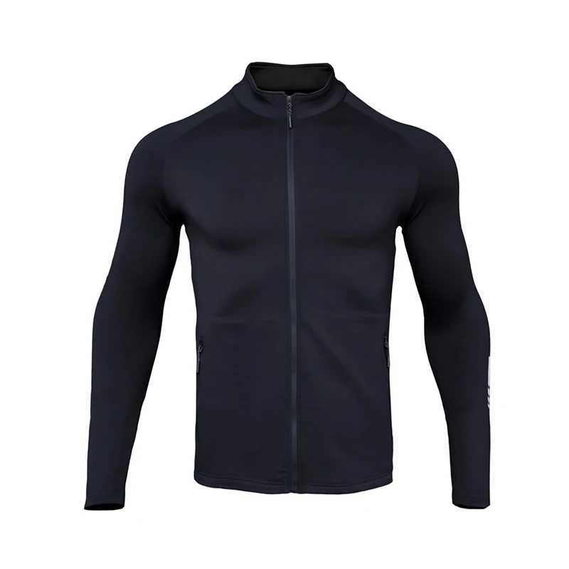 New Winter and Autumn Sportswear Mens Zipper Elastic Quick Drying Running Jacket Fitness Gym Sportswear Top Mens Sportswear W241018