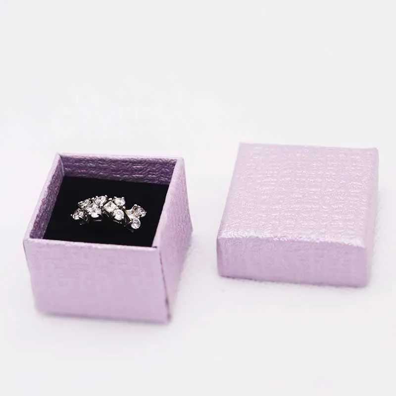 Solid Box Ring Display Box Colors Black/White/Light Purple/Yellow Other Sizes Cute Exquisite Practical Jewelry Storage Packaging W241019