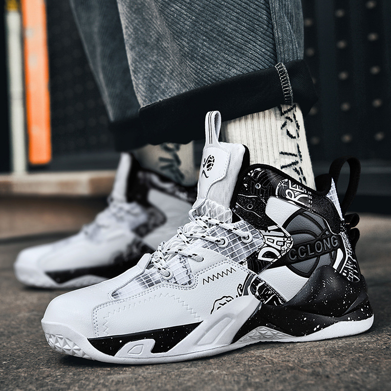 Men's basketball men's high top practical competition sports shoes, casual running shoes