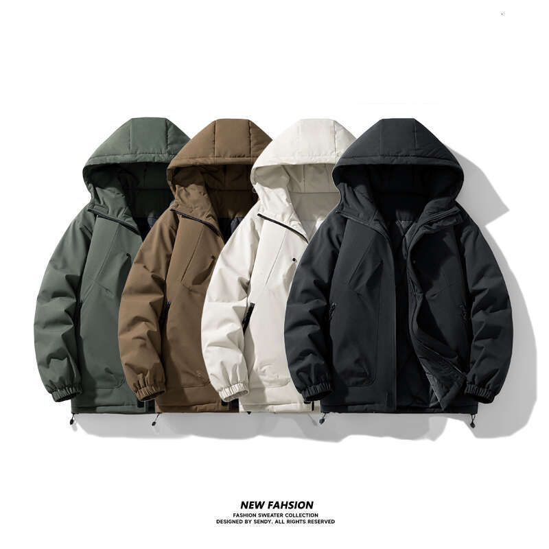 2024 Outdoor Waterproof Windprooutumn Winter Men's Jacket Hooded Thickening Loose Casual Jackets Coat Plus Size 8Xl