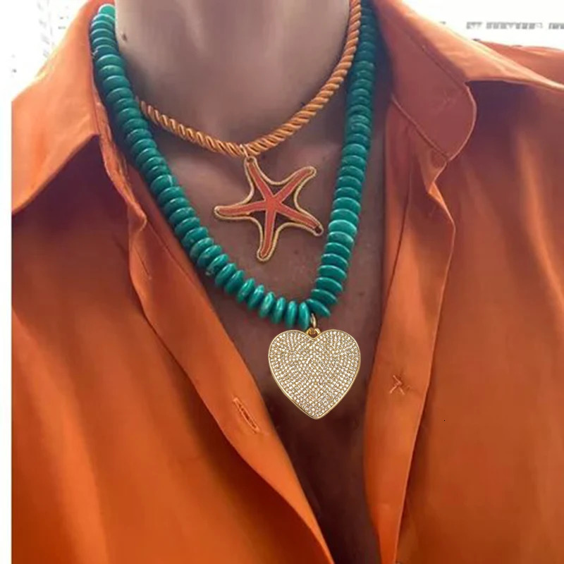 Natural stone freshwater pearl pendant womens bead necklace womens handmade blue synthetic turquoise prayer jewelry 241019