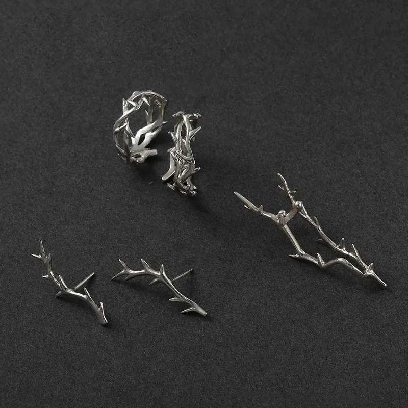 Fashionable Punk Irregular Thorn Couple Ring Retro Hip Hop Personalized Mens Adjustable Finger Ring Womens Lover Jewelry Y241019