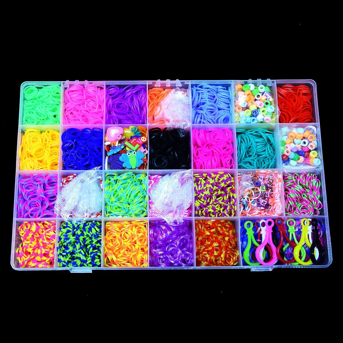 10000pcs rubber weaving machine with bracelet set and bead set used for DIY elastic bracelet craftsmanship jewelry making creative knitting accessorie