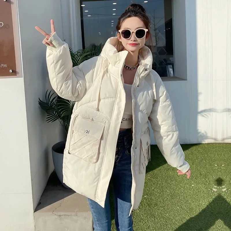 2023 New Winter Jackets Parkas Women Down Cotton Jacket Female Thick Warm Hooded Puffer Snow Wear Coat Casual OutwearX241019
