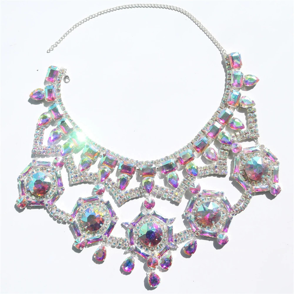 Fashionable and elegant colored crystal multi-layer hollow female bride 2024 rhinestone ball accessories 241018