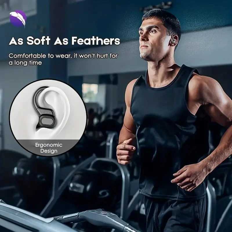 Headset SHUKE Bluetooth Earbuds Wireless Earphones Sport EarHook 9D Hifi Stereo Sound Waterproof Headphones In Ear With Micphone Z241019