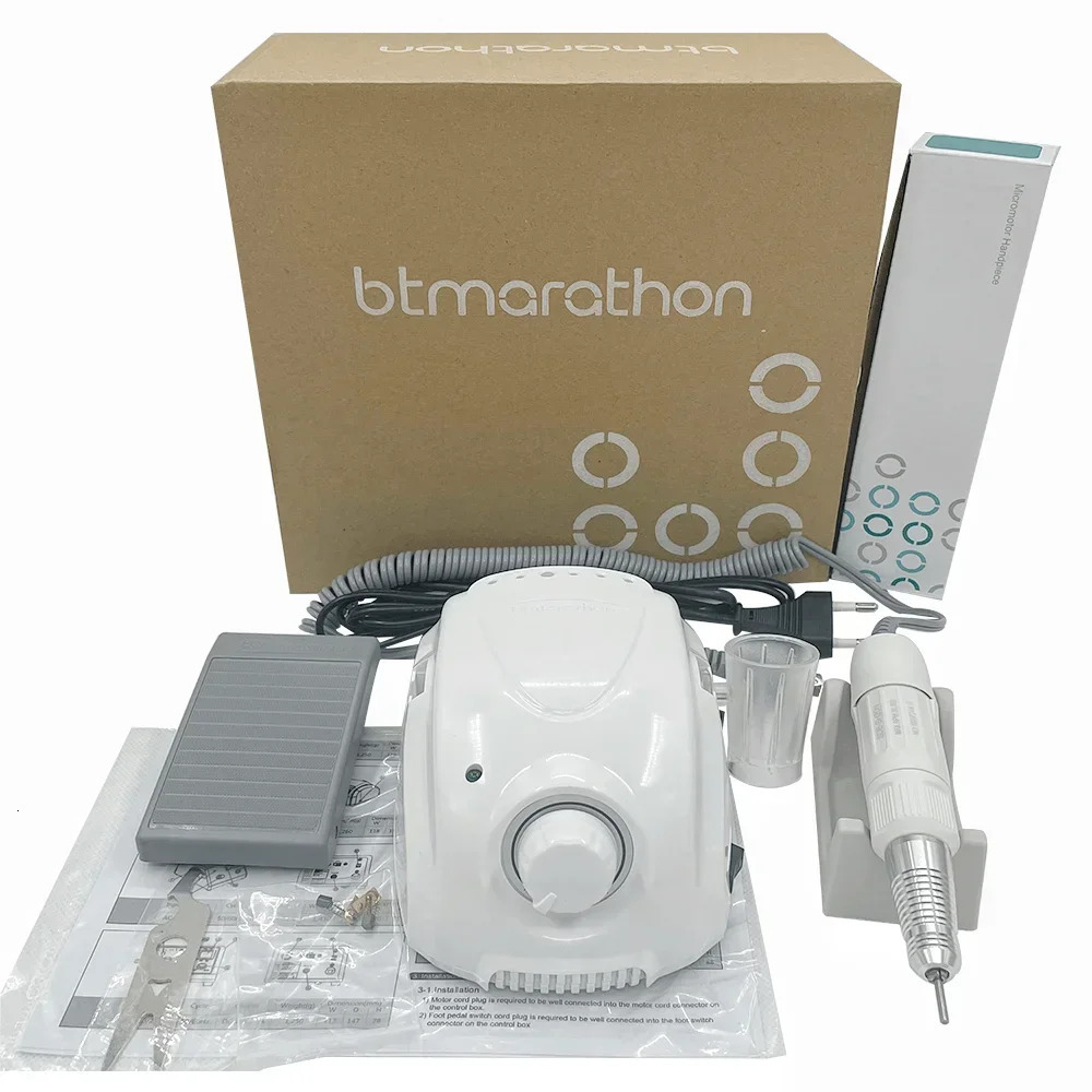 65W electric nail drill BT marathon champion -3 micro motor control box DC30V 35000RPM H200 manual milling machine manual processing machine 241007