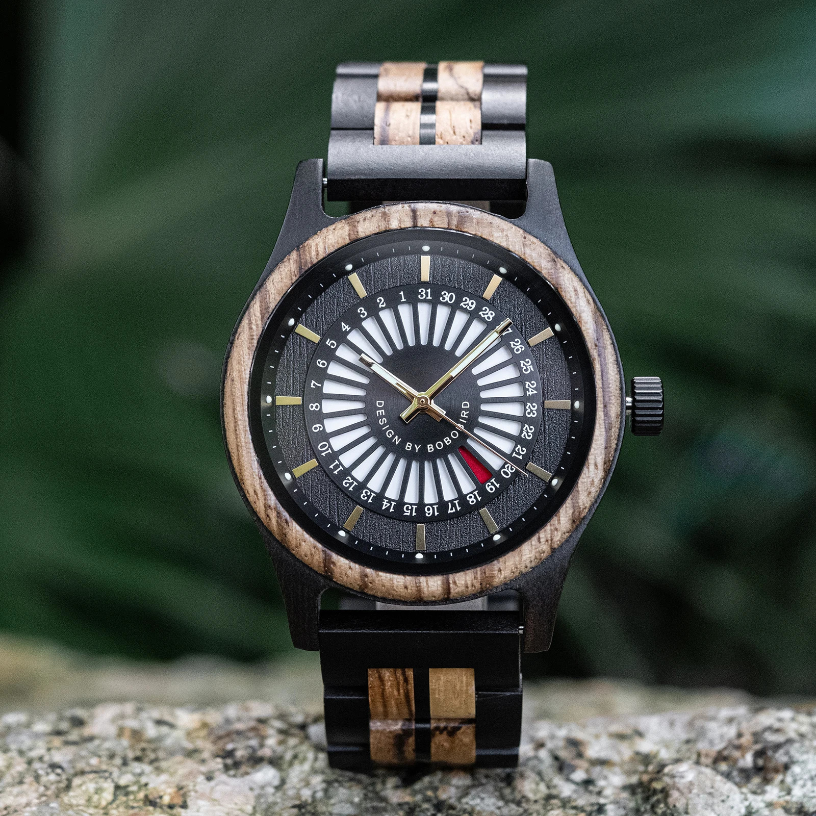 BOBO Bird Wood Watch Japanese Quartz Sports Original y Mens Birthday Gift Pack 241009