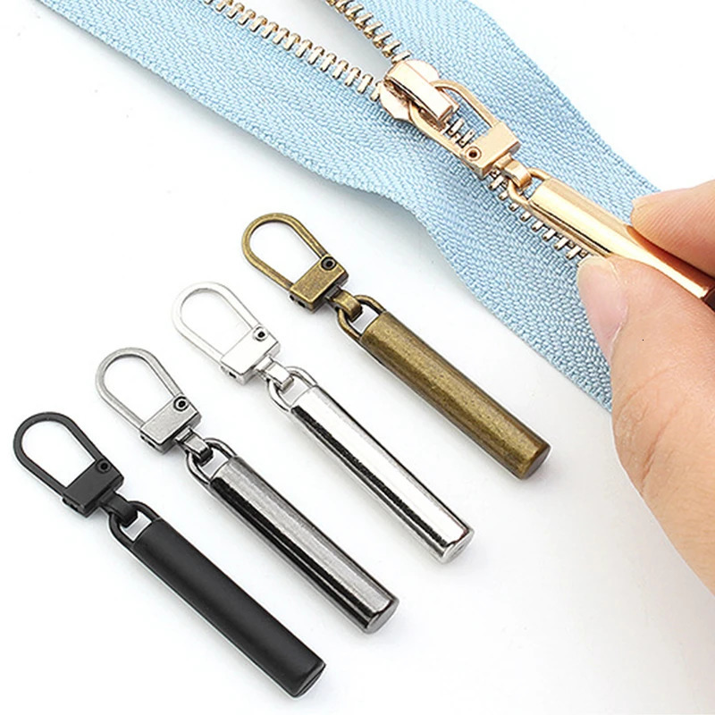 5pcs Detachable Metal Zipper Pullers For Sliders Head Zippers Repair Kit Pull DIY Sewing Down Jackets Clothing Bag 241017