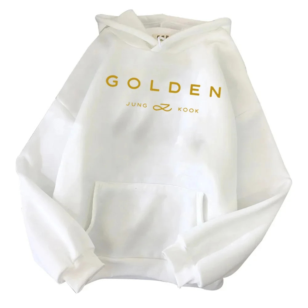2024 Jungkook Kpop Hoodie Vintage Sweatshirt Sudaderas Winter Warm Golden Album Merch Unisex Hoodies Man Woman 241010