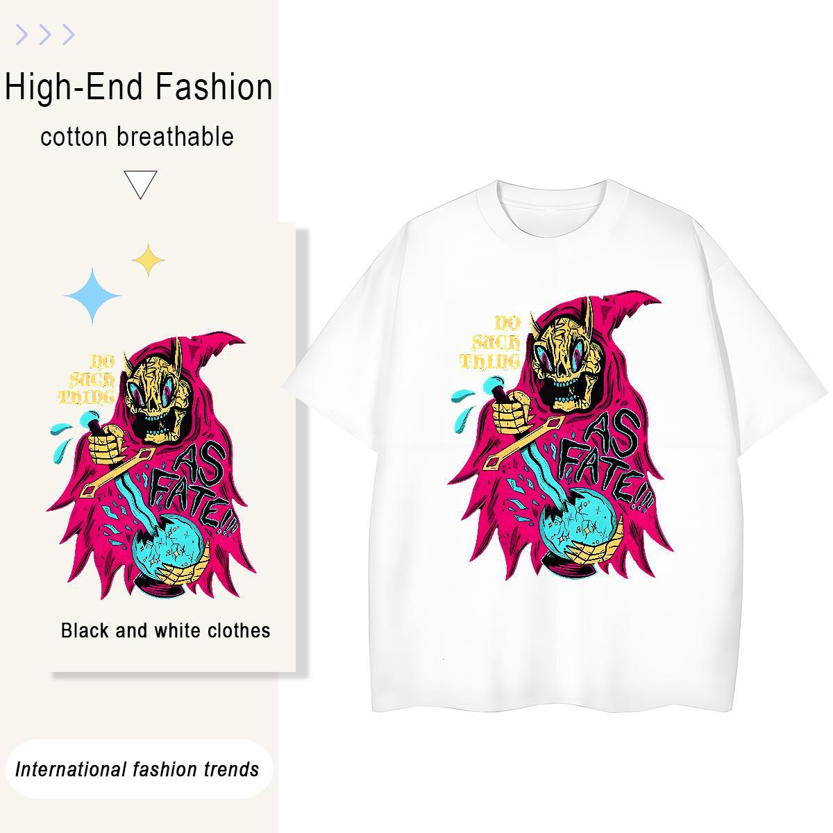 2024 DIY T Shirt For Woman 230g Cotton Breathable Casual witch Womens Tshirts Unisex Custom Print Oversized Tee Shirt