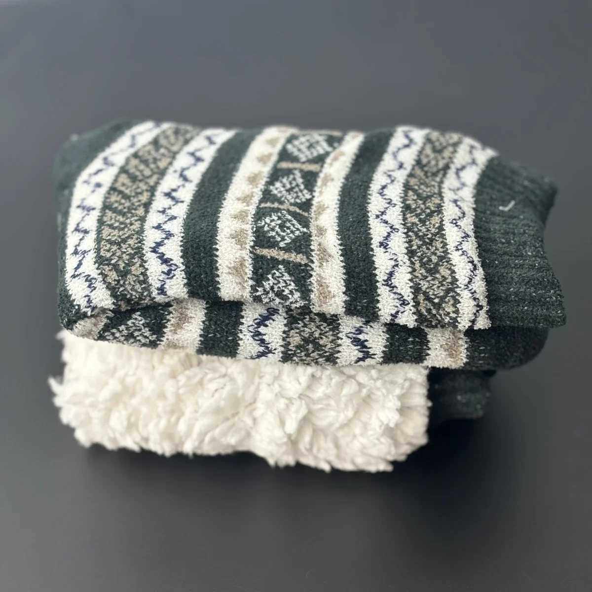 Fuzzy Sock Winter Warm snowflake Fluffy Contton Slipper men Sock House thick Plush Soft non Slip Floor Grip Funny male ChristmasXJ241019