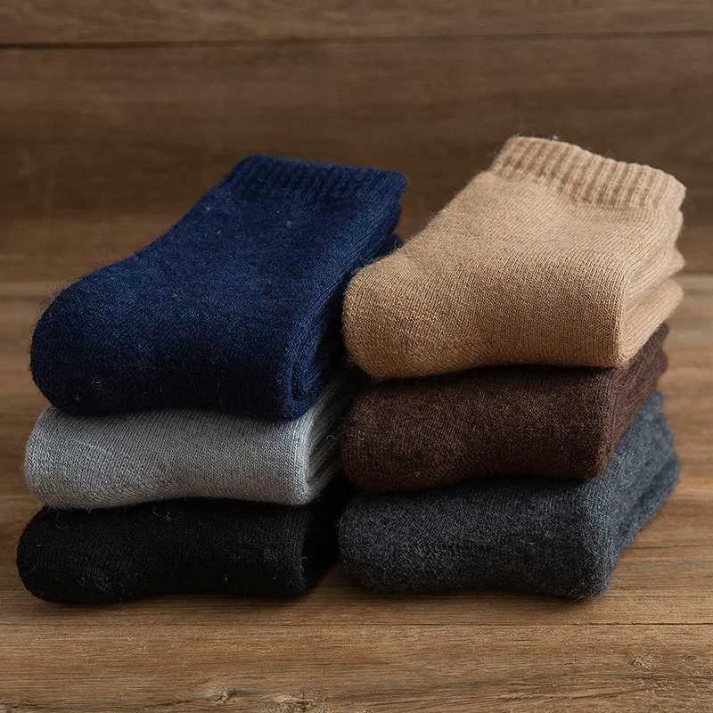 3 pairs Winter thickened wool socks for men and women Angora rabbit wool thickened warm terry warm wool Towel cycling socksXJ241019