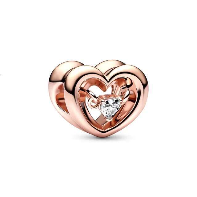 New High Quality 925 Sterling Silver pretty Padlock and Key Dangle Charm Radiant Heart & Floating Stone Charm DIY Gift