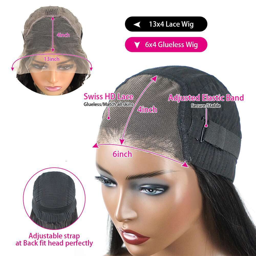 to Wear Ready Go Glueless Wig Bone Straight x HD Lace Frontal Short Bob Human Hair Transparent Closure