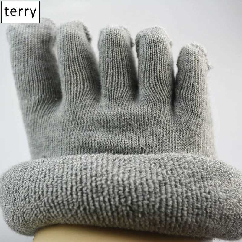 5 Pairs/Lot Winter Thick Warm Terry Five Fingers Socks For Man Boy Cotton Toe Socks Solid Anti-BacterialBreathable Hot SellXJ241019