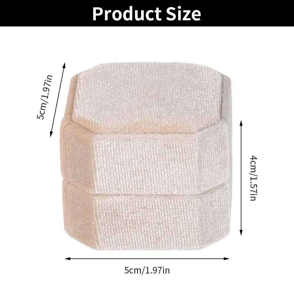 New Velvet Jewel Box Octagonal Ring Box Double Ring Box Wedding Ring Box with Removable Lid Jewelry Manager Storage W241019