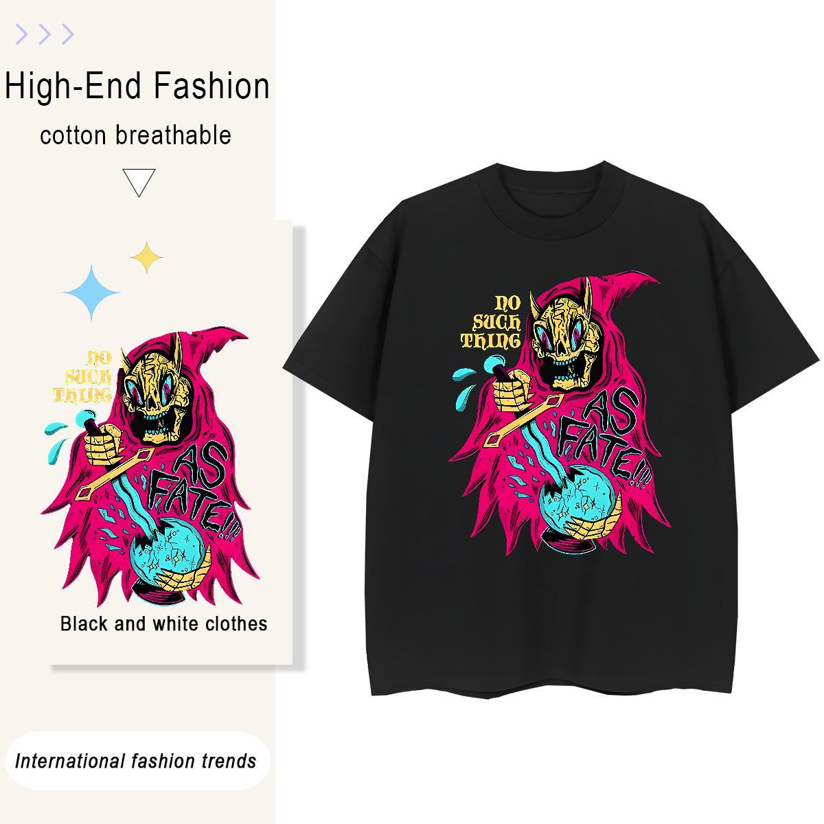 2024 DIY T Shirt For Woman 230g Cotton Breathable Casual witch Womens Tshirts Unisex Custom Print Oversized Tee Shirt