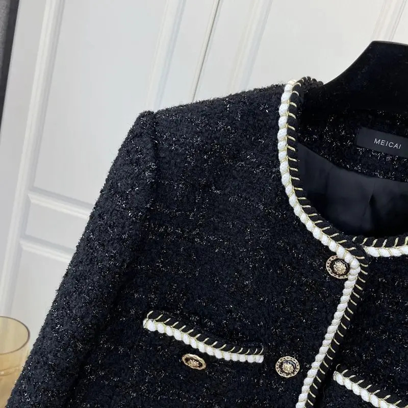 Korean Fashionable Jacket Women Autumn Winter Plus Size Coat Men Womens n Niche Loose Versatile Tweed Top Aesthetic 241019