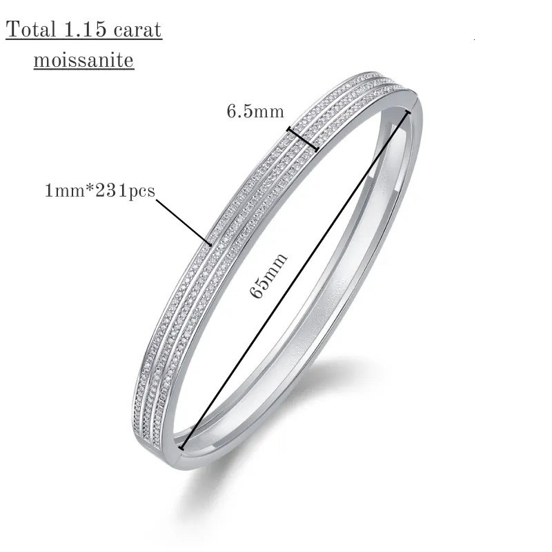 TBCYD D Color Bracelet for Women S925 Silver Full Diamond Sparkling Wedding Exquisite Jewelry Gift Wholesale 241007