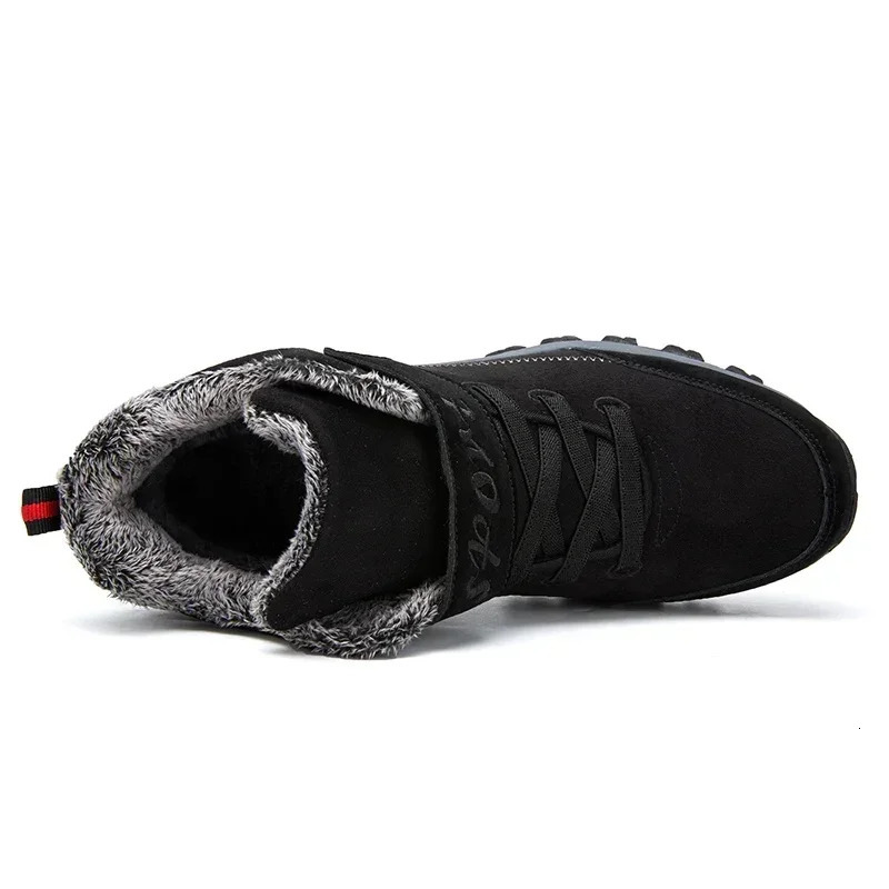Waterproof Winter Men Boots Suede Warm Snow Outdoor Sneakers Work Casual Shoes Hightop Nonslip Ankle 241019