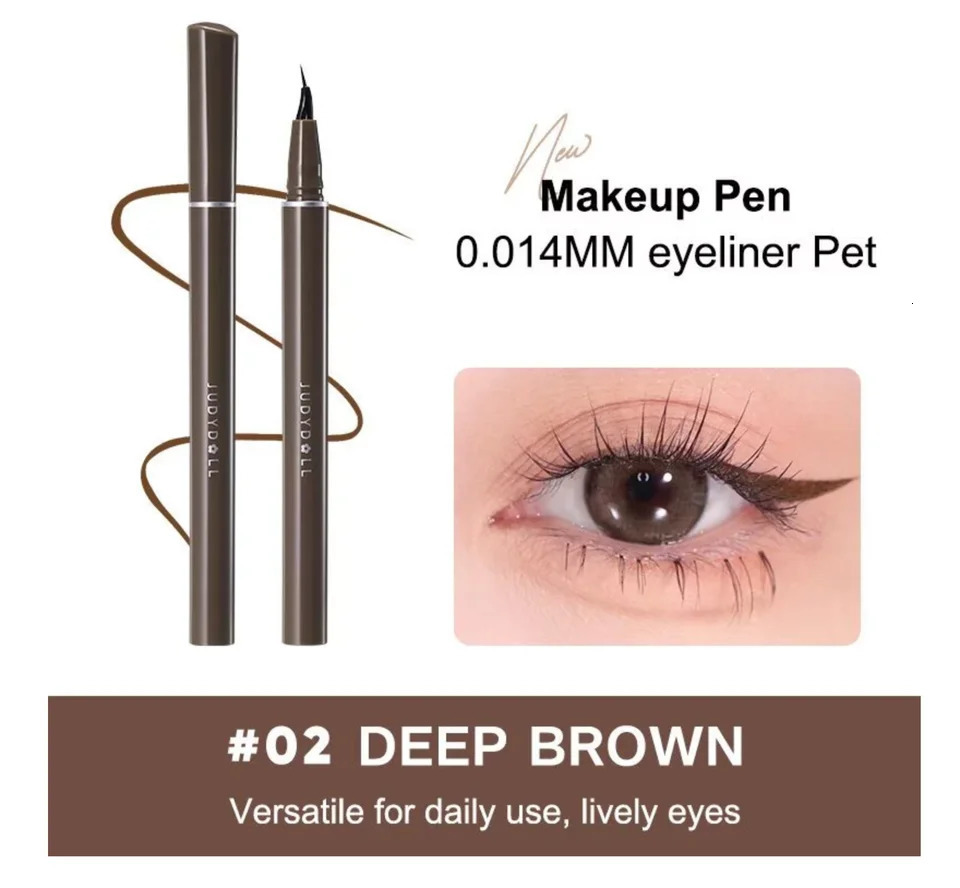 Judydoll black liquid eyeliner pen waterproof 24 hours long time eye makeup smooth superfine eyeliner pen 241018