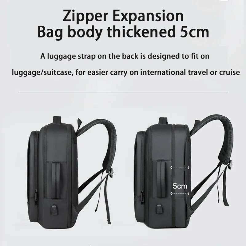 XOKY Men Backpacks Travel Business Hiking Backpacks Laptop Backpack USB Charge Waterproof School BackPack Mochaila For Men 241008