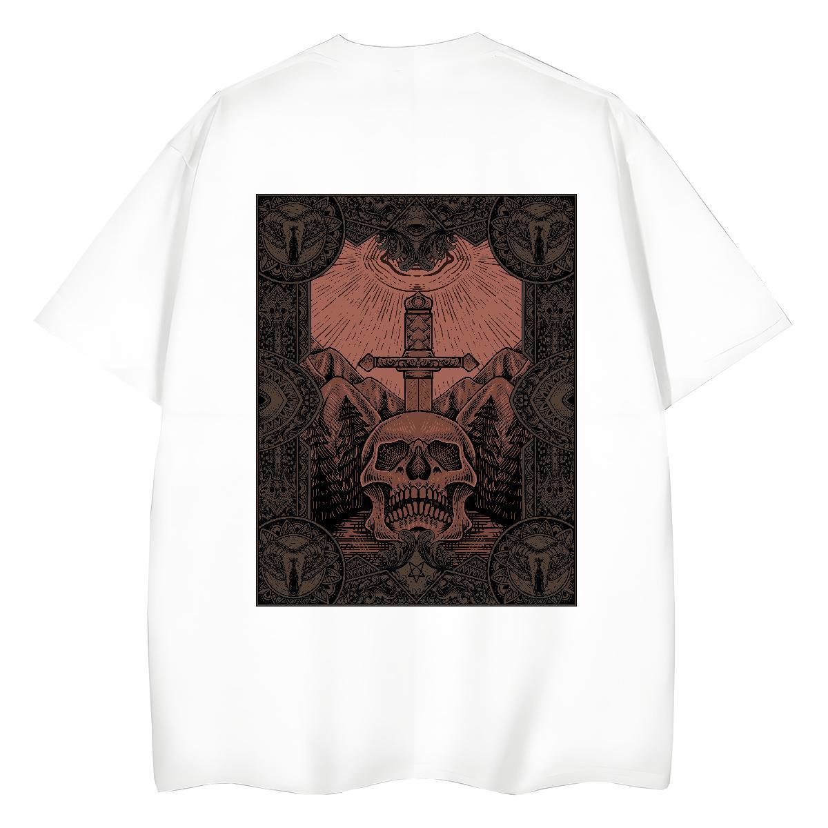 Brand T Shirt For Woman 230g 100% Cotton Short sleeve Soft Hip Hop skull Couples T Shirts Designer Nice Cartoon Print Tees Shirts