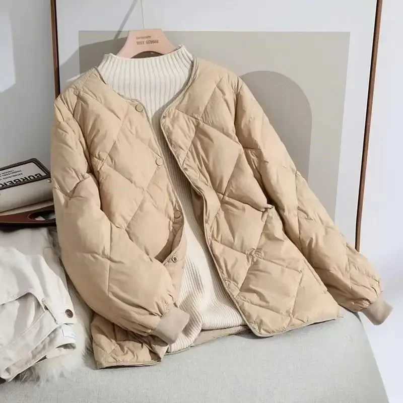 New Autumn Winter Jacket Parkas Warm Quilted Lightweight Women Coat Cotton Padded Jacket Cheap Wholesale Womens ClothingX241019