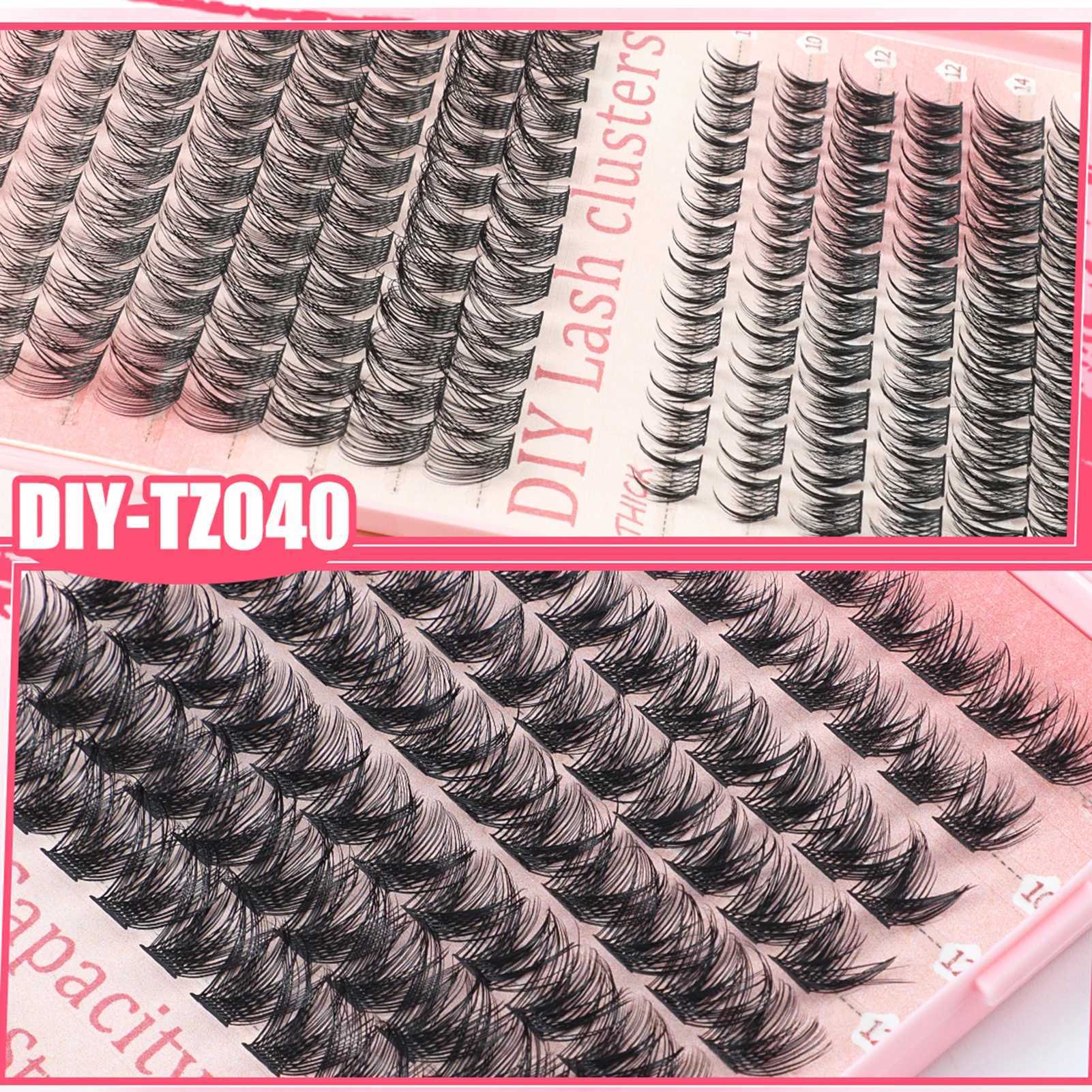 Colour Lash Clusters Kit hight volume Fluffy eyelash extenstions set 392/600 pcs False Eyelashes book halloween cosplay makeupsXJ241019