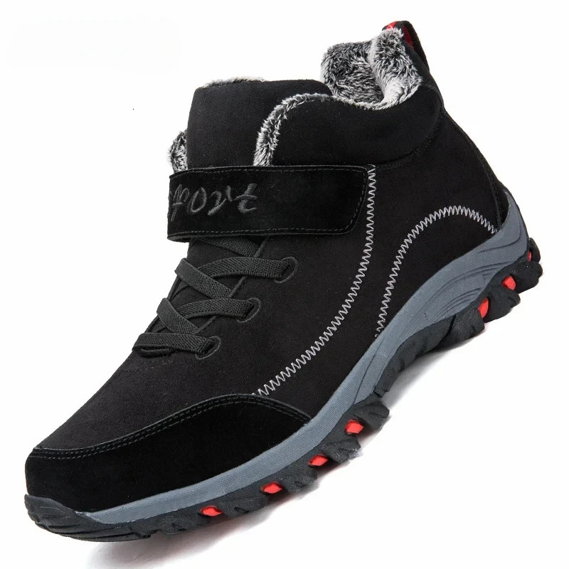 Waterproof Winter Men Boots Suede Warm Snow Outdoor Sneakers Work Casual Shoes Hightop Nonslip Ankle 241019