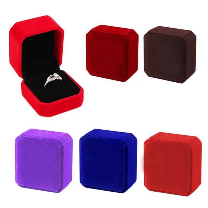 High quality 1 square wedding velvet earring ring box jewelry display box gift box fashion jewelry box accessories W241019