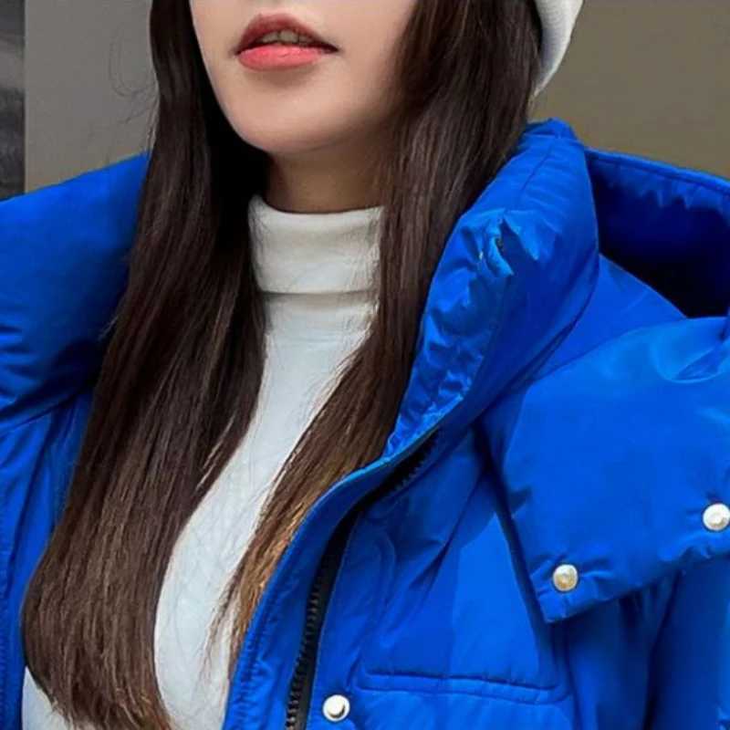 2023 New Women Jacket Winter Parka Down Cotton JacketsLoose Thick Warm Hooded Parkas Casual Long Coat Waterproof OutwearX241019