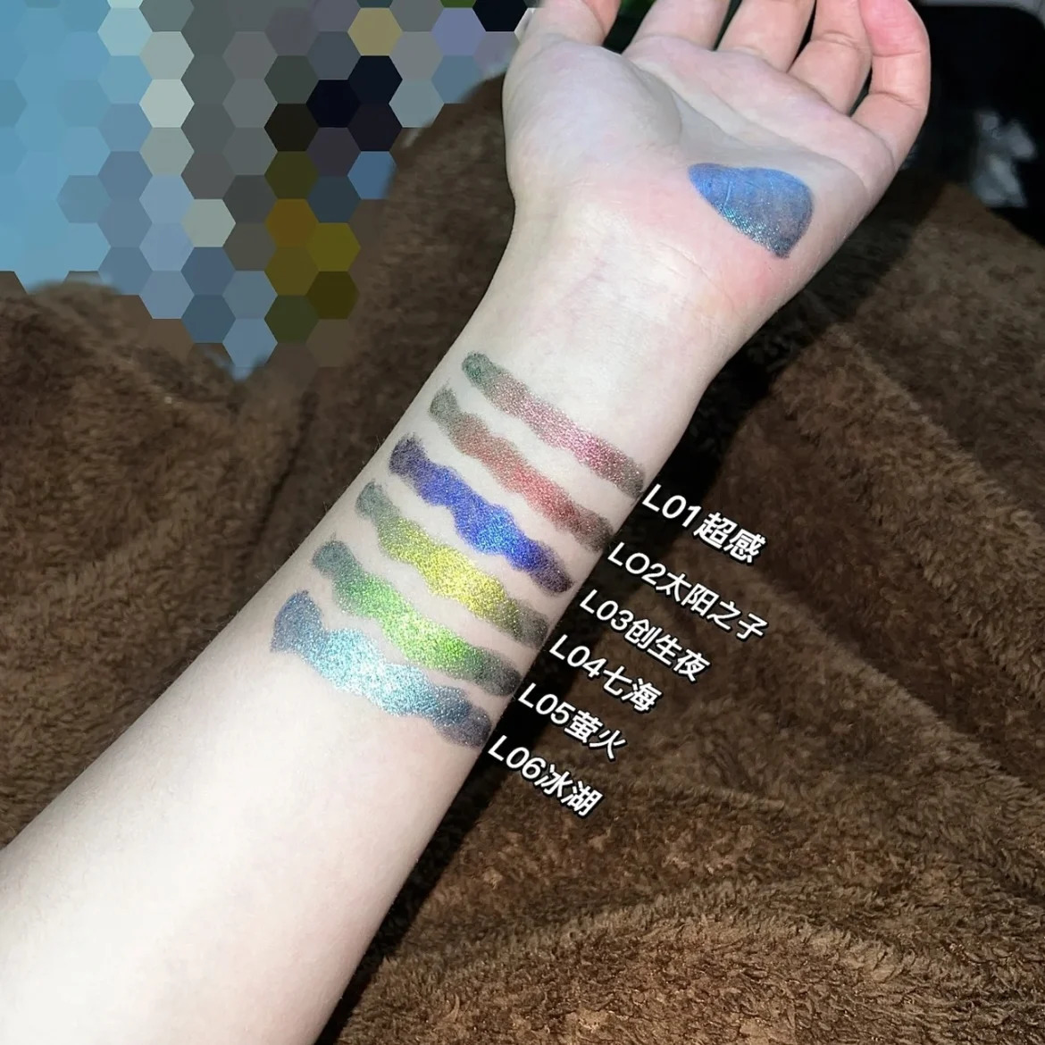 Kaleidoscope eyeliner mirror smart glue pen waterproof stain free chameleon eyeliner 241018