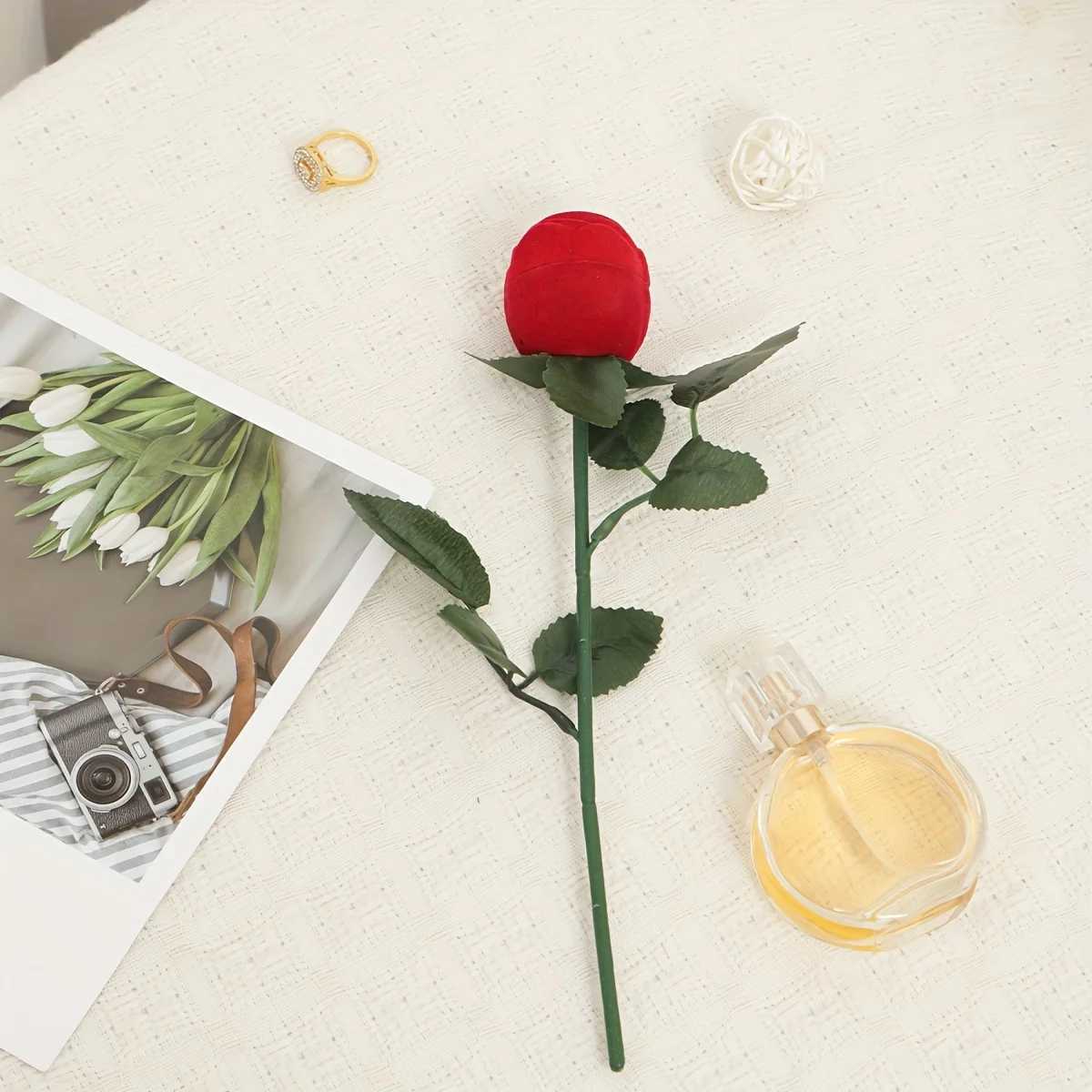 1 simulated rose ring box rose bouquet engagement ring box proposal ring box wedding specific romantic gift box W241019