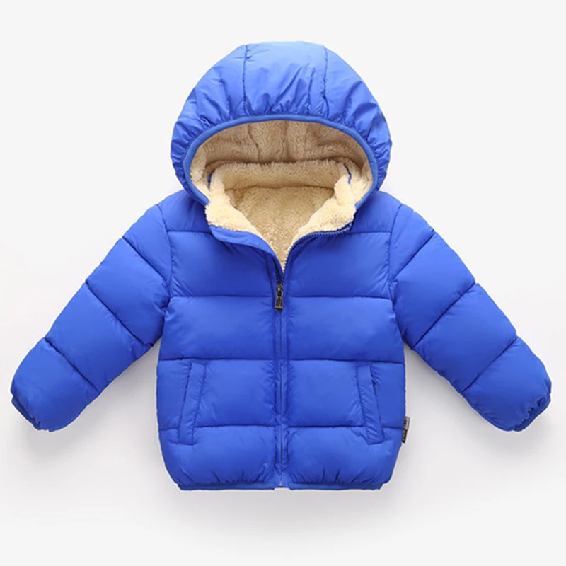 Baby Kids Boys Jackets Winter Thick Coats Warm Cashmere Outerwear For Girls Hooded Jacket Children Clothes 16Y Toddler Overcoat 241018