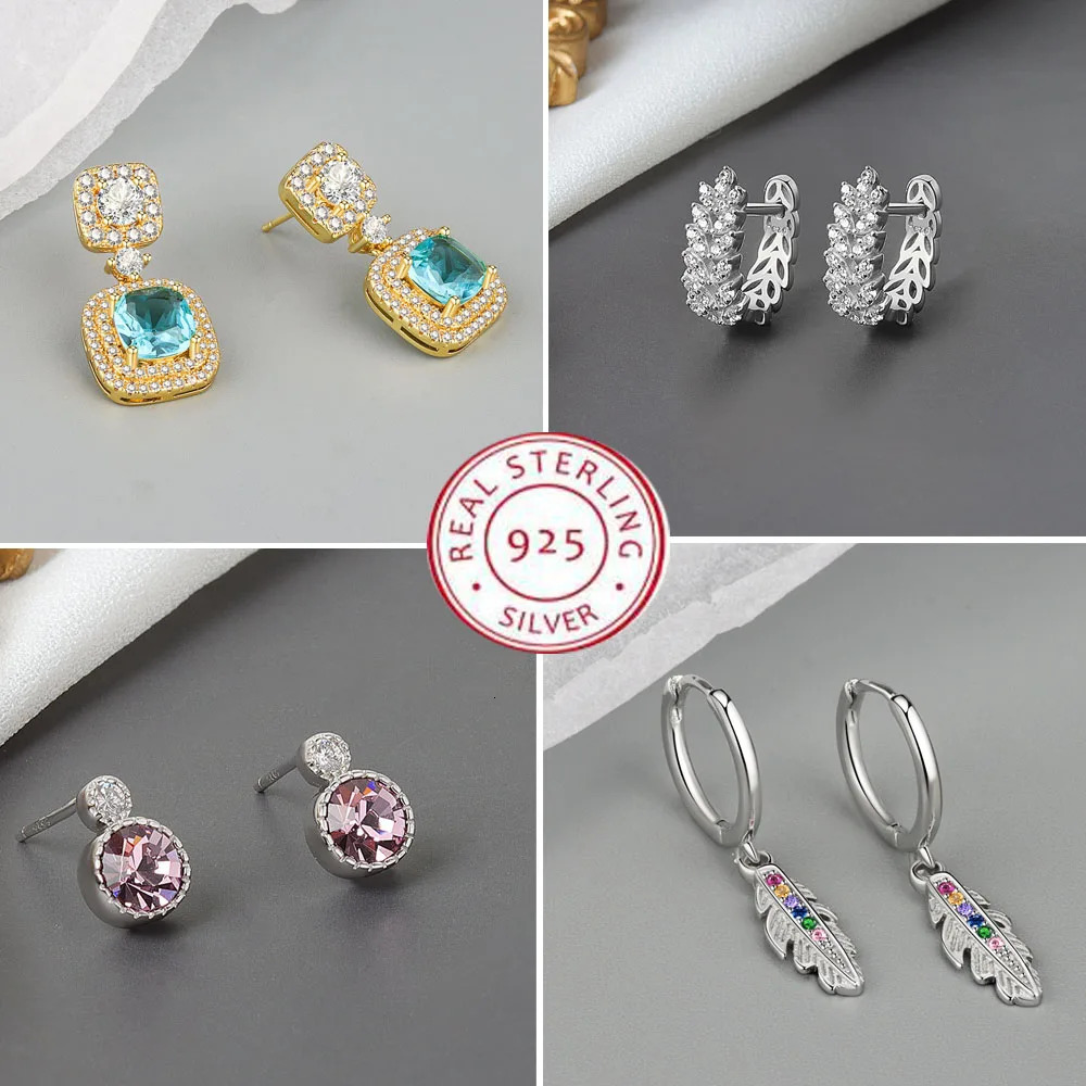 925 sterling silver heart-shaped earrings stud earrings womens star butterfly earrings womens jewelry gifts E197 241018