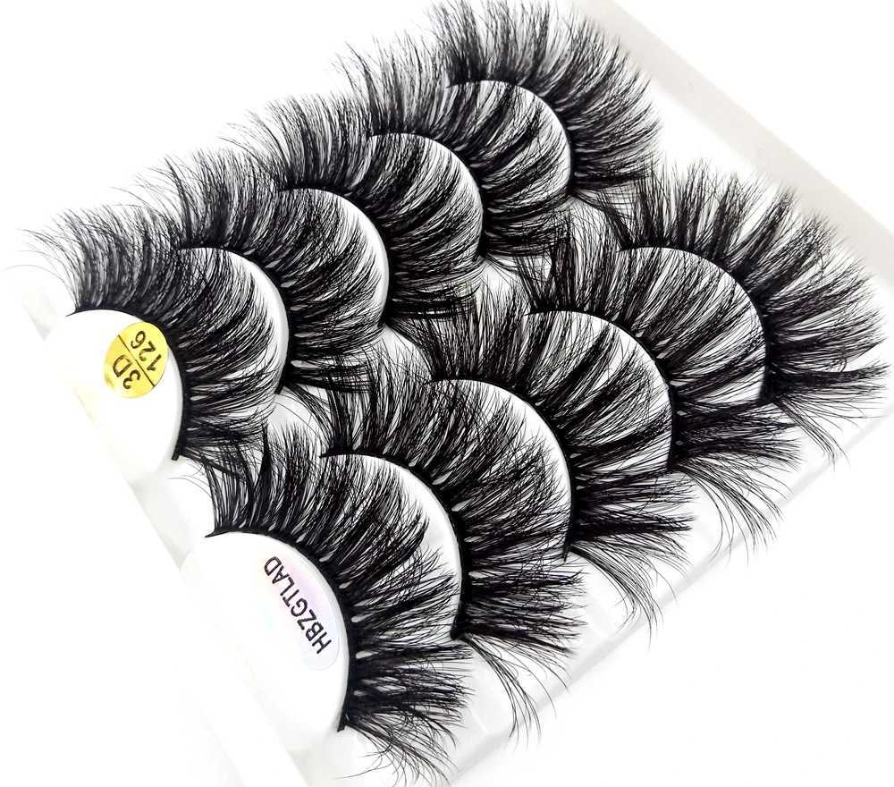 2021 NEW 2-10 pairs 100% Real Mink Eyelashes 3D Natural False Eyelashes Mink Lashes Soft Eyelash Extension Makeup Kit CiliosXJ241019