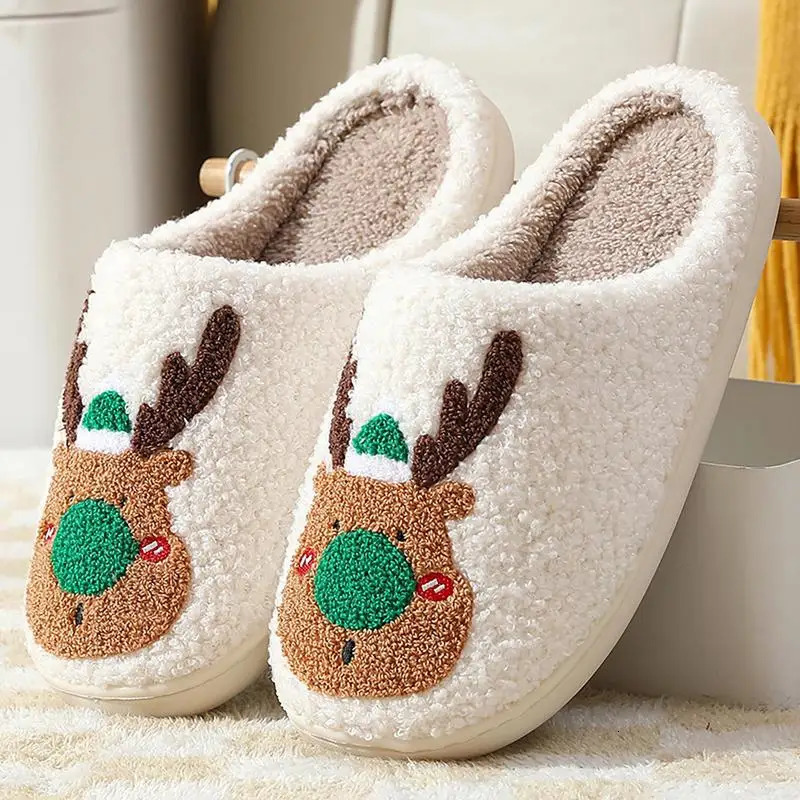Christmas sliders reindeer cute sliders for women reindeer men women Christmas style sliders for adults 241018