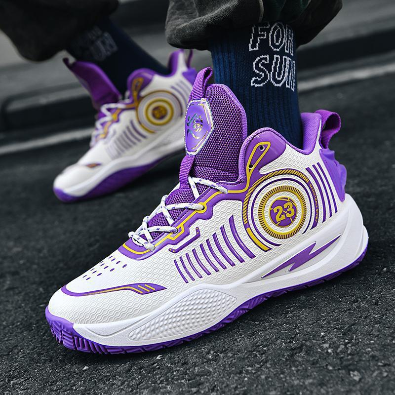New Basketball for Men, High Top Teenagers, Middle School Students, Cement Ground Sports Running Shoes, Practical Football Shoes