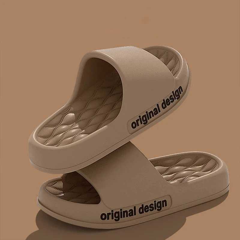 Smile Pop House Shower Bathroom Shoes EVA Beach Slides Fashion Soft Cloud Slippers 2024 hot Summer Men Antiskid Sandals Z241018