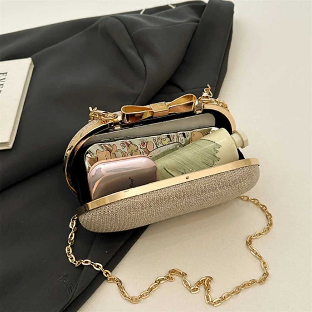 Pleated Evening Handbag Womens Top Handle Flash Day Clutch Womens Wedding Dinner Dress Clip Pack Diamond Party Money Bag New Y241019