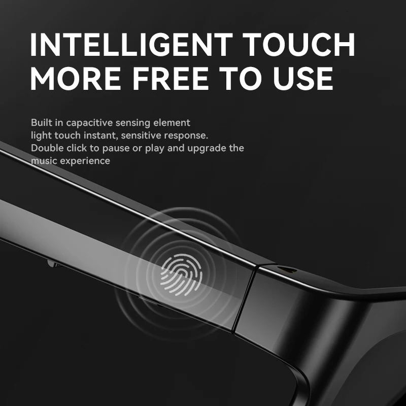 Smart Glasses Wireless Bluetooth 5.0 Music Sunglasses Earphones Outdoor Hands Free Call Music Polarization/Anti Blue Glasses 241019