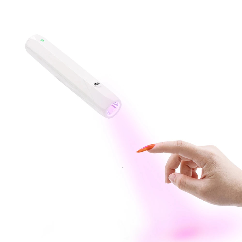 9w cordless LED nail lamp USB security UV flash curing LED nail lamp red light portable handheld mini dryer gel art tool mini lamp 241018
