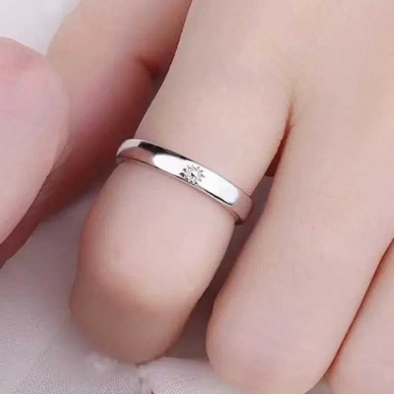 Classic Sun Moon Womens Open Couple Ring 2023 New Trend Charm Black Star Ring Jewelry Wedding Anniversary Gift Y241019