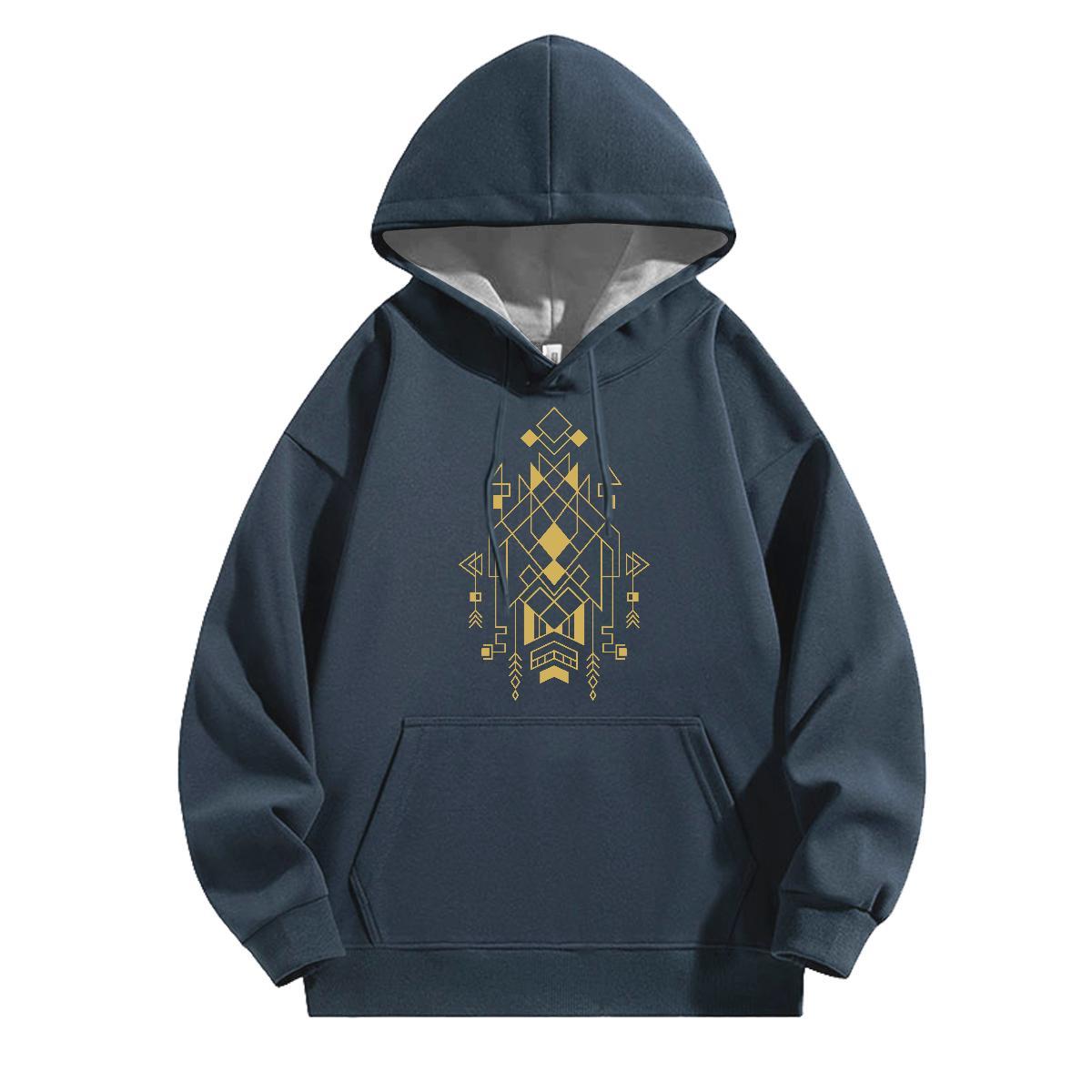 Designer Fashion Men's Hooded Sweatshirt Breathable Drawstring Unisex Couples Hoodie Custom Print Oversized Clothes Hoodie Sports Casual Cotton 3